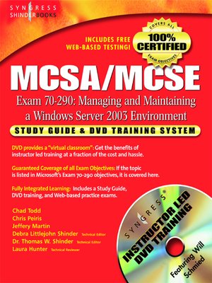 cover image of MCSA/MCSE Managing and Maintaining a Windows Server 2003 Environment (Exam 70-290)